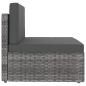 Preview: 6-tlg. Garten-Lounge-Set Poly Rattan Grau