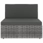 Preview: 6-tlg. Garten-Lounge-Set Poly Rattan Grau