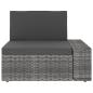 Preview: 6-tlg. Garten-Lounge-Set Poly Rattan Grau