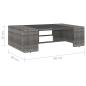 Preview: 6-tlg. Garten-Lounge-Set Poly Rattan Grau