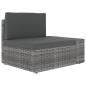 Preview: 6-tlg. Garten-Lounge-Set Poly Rattan Grau
