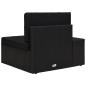 Preview: Modulares Sofa-Eckteil mit Armlehne (rechts) Poly Rattan Schwarz