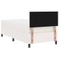 Preview: LED Boxspringbett mit Matratze Creme 100x200 cm Cordstoff