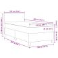 Preview: LED Boxspringbett mit Matratze Creme 100x200 cm Cordstoff