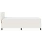 Preview: LED Boxspringbett mit Matratze Creme 100x200 cm Cordstoff
