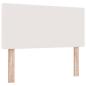 Preview: LED Boxspringbett mit Matratze Creme 100x200 cm Cordstoff