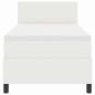 Preview: LED Boxspringbett mit Matratze Creme 100x200 cm Cordstoff