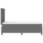 Preview: LED Boxspringbett mit Matratze Hellgrau 100x200 cm Cordstoff