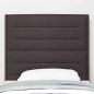 Preview: LED Kopfteil Linien-Design Dunkelbraun 100 cm Stoff