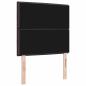 Preview: LED Kopfteil Linien-Design Dunkelbraun 100 cm Stoff