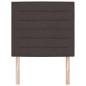 Preview: LED Kopfteil Linien-Design Dunkelbraun 100 cm Stoff