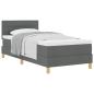 Preview: Boxspringbett mit Matratze Dunkelgrau 80x200 cm Stoff