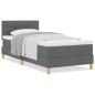 Preview: Boxspringbett mit Matratze Dunkelgrau 80x200 cm Stoff