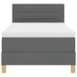 Preview: Boxspringbett mit Matratze Dunkelgrau 80x200 cm Stoff