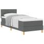Preview: ARDEBO.de - Boxspringbett mit Matratze Dunkelgrau 80x200 cm Stoff