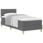 Preview: Boxspringbett mit Matratze Dunkelgrau 80x200 cm Stoff