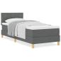 Preview: Boxspringbett mit Matratze Dunkelgrau 80x200 cm Stoff
