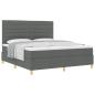 Preview: Boxspringbett mit Matratze Dunkelgrau Super King Stoff