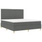 Preview: Boxspringbett mit Matratze Dunkelgrau Super King Stoff