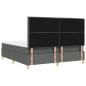Preview: Boxspringbett mit Matratze Dunkelgrau Super King Stoff