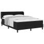 Preview: ARDEBO.de - Boxspringbett mit Matratze Schwarz 140x200 cm Stoff