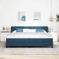 Preview: Boxspringbett mit Matratze Blau 200x200 cm Stoff
