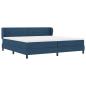 Preview: Boxspringbett mit Matratze Blau 200x200 cm Stoff