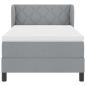 Preview: Boxspringbett mit Matratze Hellgrau 90x200 cm Stoff