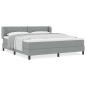 Preview: Boxspringbett mit Matratze Hellgrau 180x200 cm Stoff