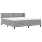 Preview: Boxspringbett mit Matratze Hellgrau 180x200 cm Stoff