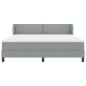 Preview: Boxspringbett mit Matratze Hellgrau 180x200 cm Stoff