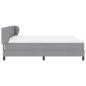 Preview: Boxspringbett mit Matratze Hellgrau 180x200 cm Stoff