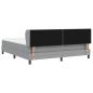 Preview: Boxspringbett mit Matratze Hellgrau 180x200 cm Stoff