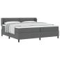 Preview: Boxspringbett mit Matratze Dunkelgrau 200x200 cm Stoff