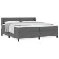 Preview: Boxspringbett mit Matratze Dunkelgrau 200x200 cm Stoff