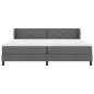 Preview: Boxspringbett mit Matratze Dunkelgrau 200x200 cm Stoff