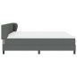 Preview: Boxspringbett mit Matratze Dunkelgrau 200x200 cm Stoff