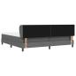 Preview: Boxspringbett mit Matratze Dunkelgrau 200x200 cm Stoff