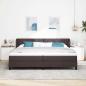 Preview: Boxspringbett mit Matratze Dunkelbraun 200x200 cm Stoff