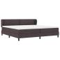 Preview: Boxspringbett mit Matratze Dunkelbraun 200x200 cm Stoff
