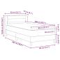 Preview: Boxspringbett mit Matratze Hellgrau 80x200 cm Stoff