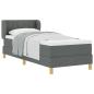 Preview: Boxspringbett mit Matratze Dunkelgrau 80x200 cm Stoff