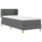 Preview: Boxspringbett mit Matratze Dunkelgrau 80x200 cm Stoff