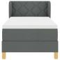 Preview: Boxspringbett mit Matratze Dunkelgrau 80x200 cm Stoff
