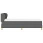 Preview: Boxspringbett mit Matratze Dunkelgrau 80x200 cm Stoff
