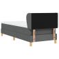 Preview: Boxspringbett mit Matratze Dunkelgrau 80x200 cm Stoff