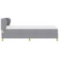 Preview: Boxspringbett mit Matratze Hellgrau 90x200 cm Stoff