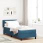 Preview: ARDEBO.de - Boxspringbett mit Matratze Dunkelblau 80x200 cm Samt