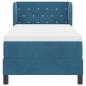 Preview: Boxspringbett mit Matratze Dunkelblau 80x200 cm Samt