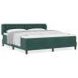 Preview: Boxspringbett mit Matratze Dunkelgrün 180x200 cm Samt